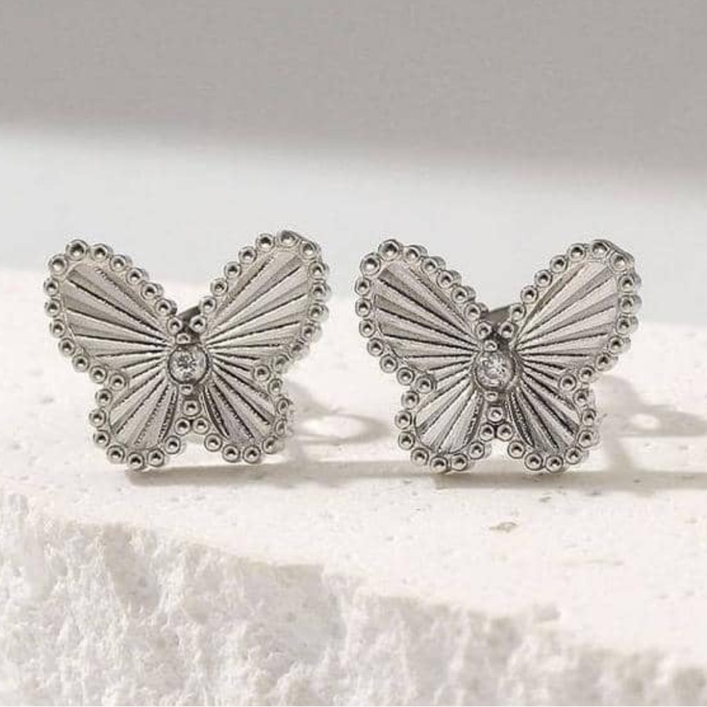 Stainless Steel Butterfly Earrings